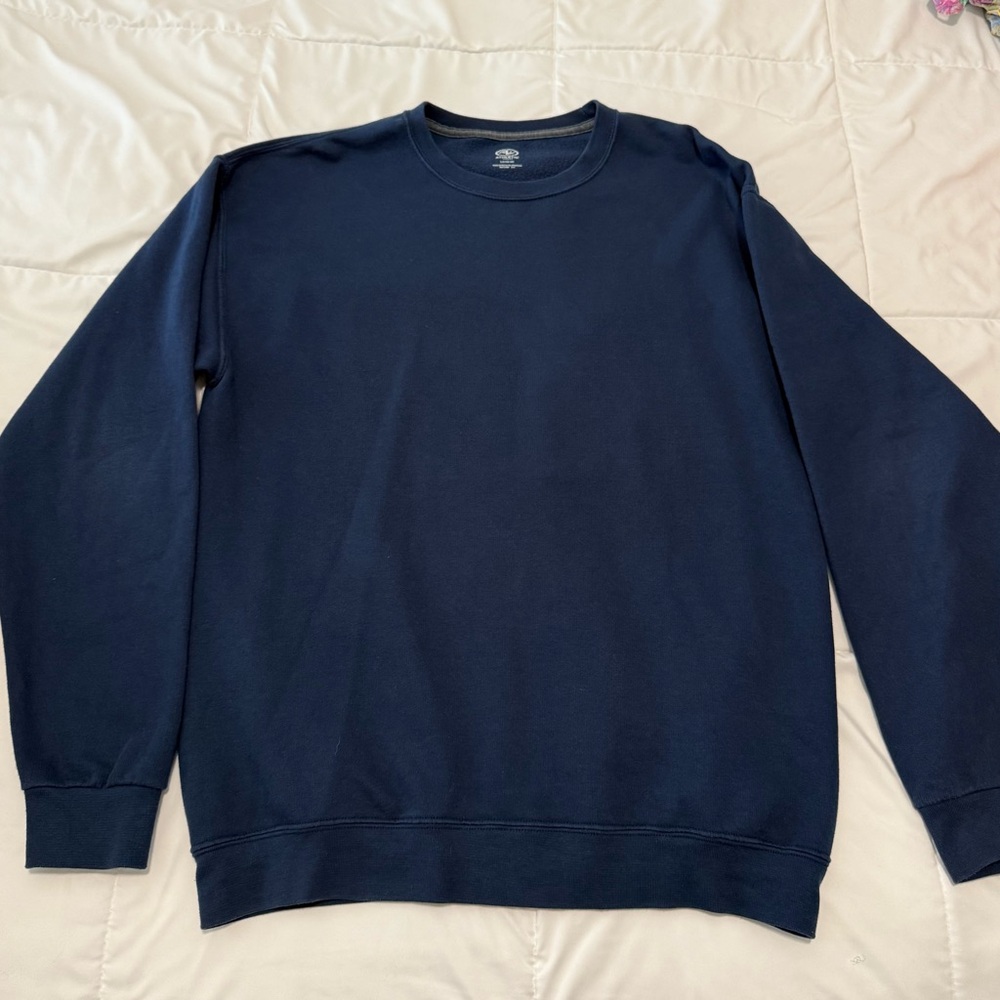Athletic Works Men's Dark Blue Crewneck Sweater